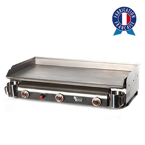 Plancha Tonio Plancha à gaz TRIO 3 feux - Plaque et caisson INOX - TR2