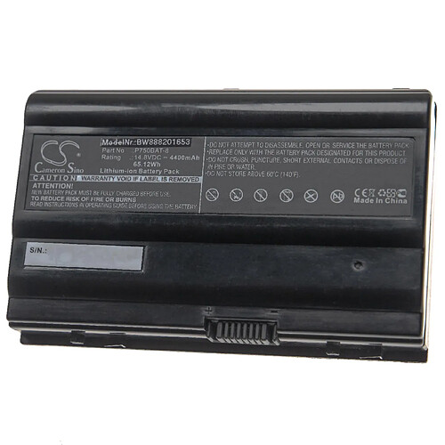 vhbw batterie compatible avec Eurocom P5, P5 Pro, P7, P7 Pro, Sky X7C, Sky X7C i9-9900K laptop (4400mAh, 14,8V, Li-Ion, noir)