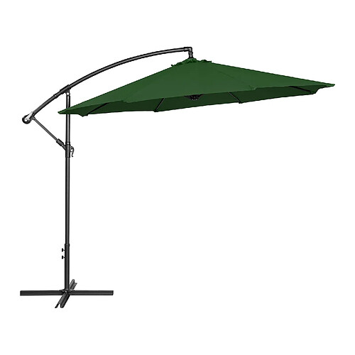 Helloshop26 Parasol déporté - vert - rond - diamètre 300 cm - inclinable 14_0007598