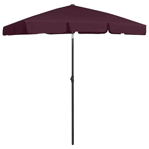 Maison Chic Parasol Jardin | Parasol de plage rouge bordeaux 180x120 cm - GKD95101