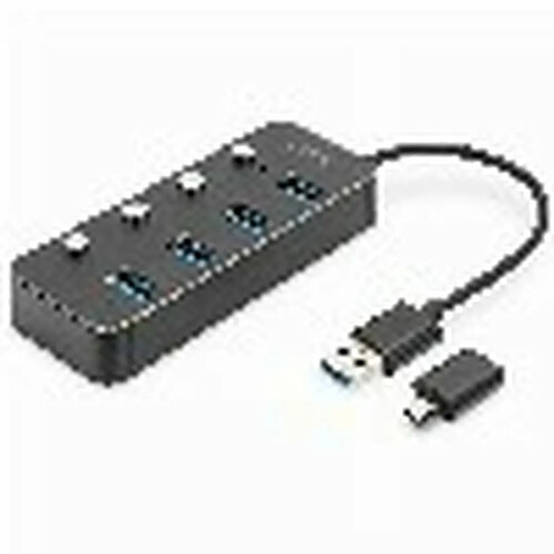 Hub USB Digitus DA-70247 Noir Gris