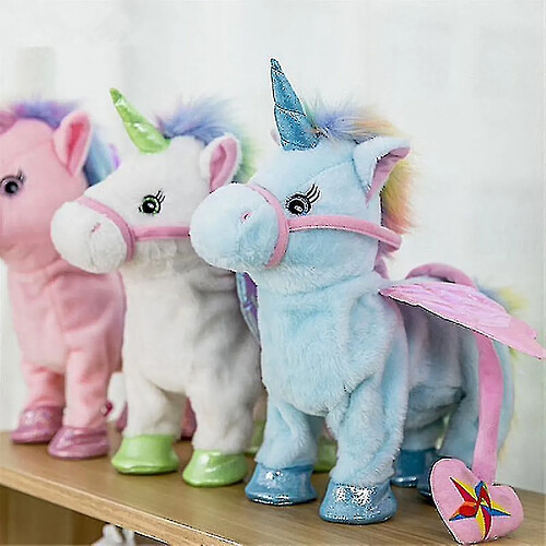 Universal Des peluches licornes populaires pour marcher et parler. Jouets farcis