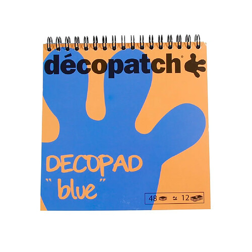 Décopatch - Bloc color Decopad 48 feuilles 15x15cm - Bleu