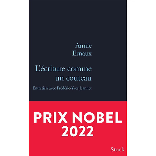 L'écriture comme un couteau : entretien avec Frédéric-Yves Jeannet · Occasion