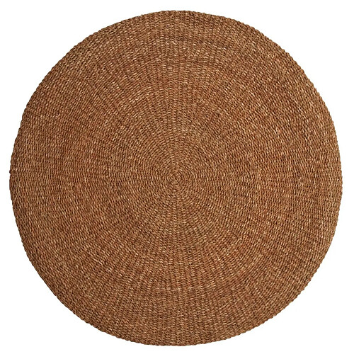 Aubry Gaspard Tapis rond en jonc de mer naturel Siz Diamètre 150cm