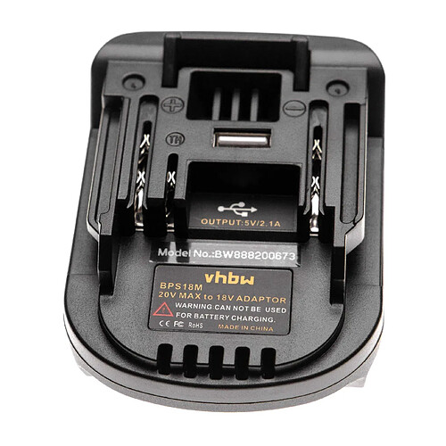 vhbw Adaptateur de batterie compatible avec Stanley outils électriques - Adaptateur batteries Li-ion 20 V vers 18 V compatible avec Makita