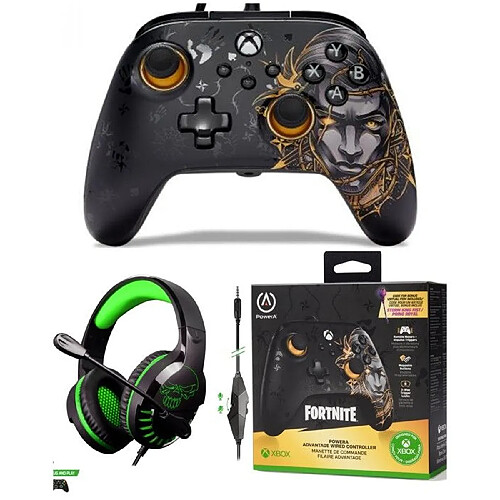 Spirit of Gamer Casque PC + MICRO Gamer Pro-H3 pc XBOX-XS-S + Manette XBOX X/S Advantage Fortnite- Midas OFFICIELLE