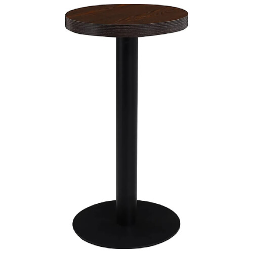 vidaXL Table de bistro Marron foncé 40 cm MDF