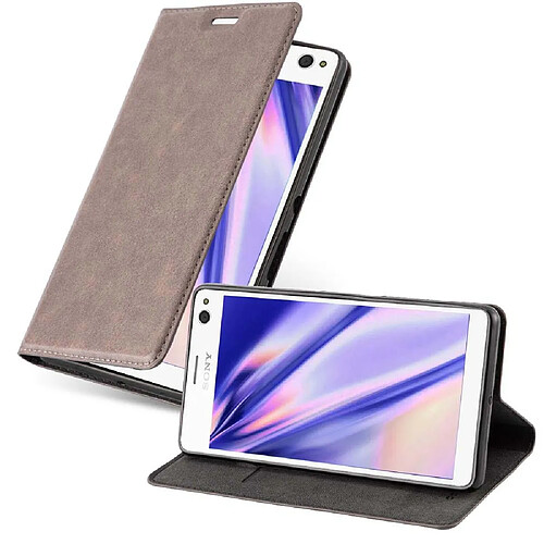 Cadorabo Coque Sony Xperia C4 Etui en Brun