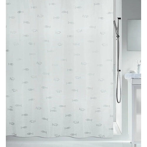 Spirella Rideau de douche Polyester KOS 180x200cm Argent