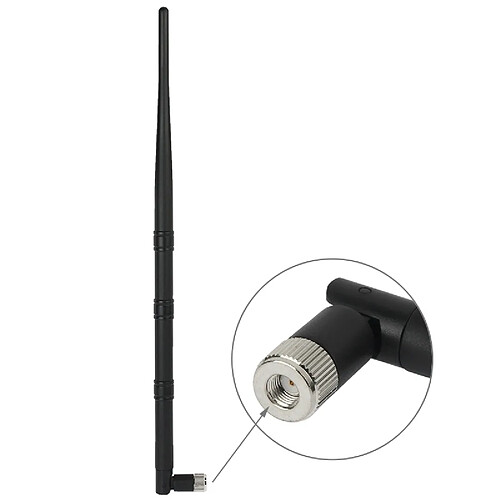 Wewoo Antenne noir pour réseau de routeur 3 sections Haute qualité 15dBi RP-SMA