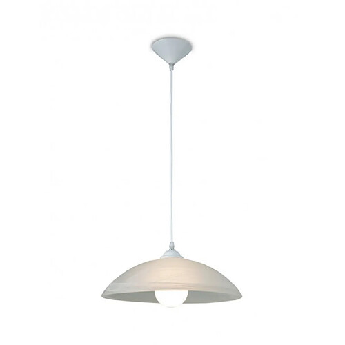 Luminaire Center Suspension Chester blanc 1 ampoule 80cm