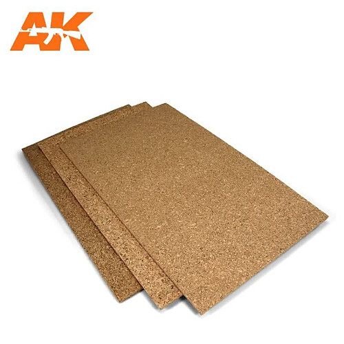 Ak Interactive Cork Sheet - Coarse Grained 200x300x3mm - Décor Modélisme