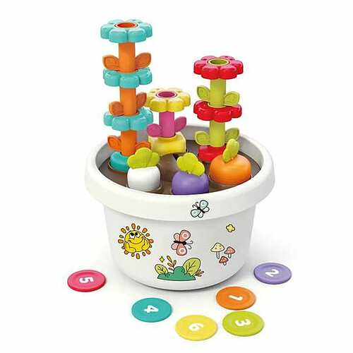 BigBuy Kids Jeu d'adresse pour bébé Explore Potted Plant 18 x 18 x 12 cm