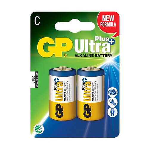 PILES ALCALINE ULTRA PLUS GP LR14 / C - 14AUP-2U4 / Blister de 2 piles