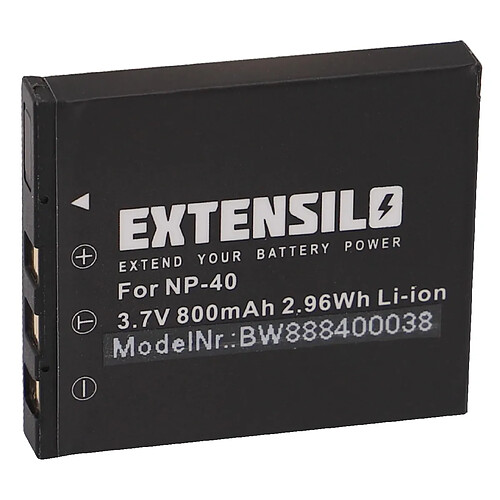 Vhbw EXTENSILO Batterie compatible avec Fuji / Fujifilm FinePix Z1, Z2, Z3, Z5fd, Z-1, Z-3, Z-5fd appareil photo, reflex numérique (800mAh, 3,7V, Li-ion)