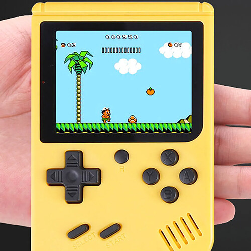 Shop Story SHOP-STORY - GAME BOX YELLOW : Console de Jeux Portable avec 400 Jeux Retro Vintage Batterie Rechargeable Connection TV Couleur Jaune