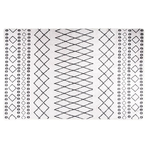 vidaXL Tapis lavable antidérapant 160x230 cm noir et blanc