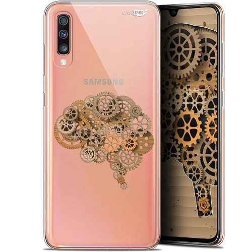 Caseink Coque arrière Samsung Galaxy A70 (6.7 ) Gel HD [ Nouvelle Collection - Souple - Antichoc - Imprimé en France] Mécanismes du Cerveau