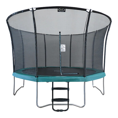 Trampoline rond avec échelle & filet - AXI Denver - Ø 366 cm en VERT | Trampoline enterré sur pieds pour enfants | Pour le jardin / l'extérieur