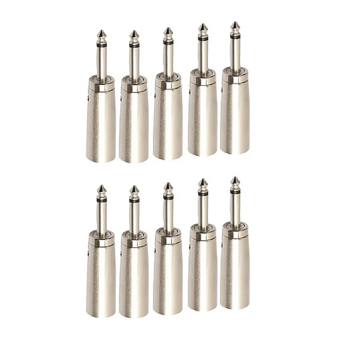 10x 3Pin XLR Mâle À 6.35mm Mono Fiche Adaptateur De Microphone Audio Câble