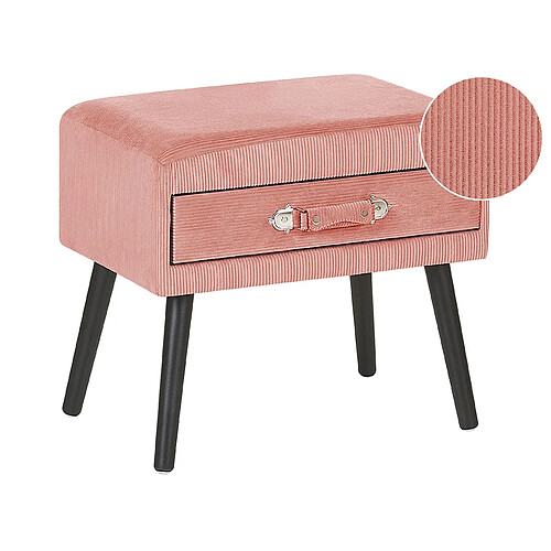 Beliani Table de chevet Rose EUROSTAR