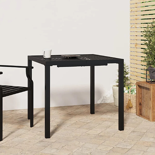 vidaXL Table de jardin anthracite 80x80x72 cm acier