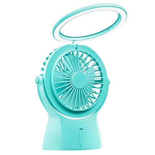 Wewoo Lampe deux-en-un USB Ventilateur de charge Mini de bureau de vert menthe