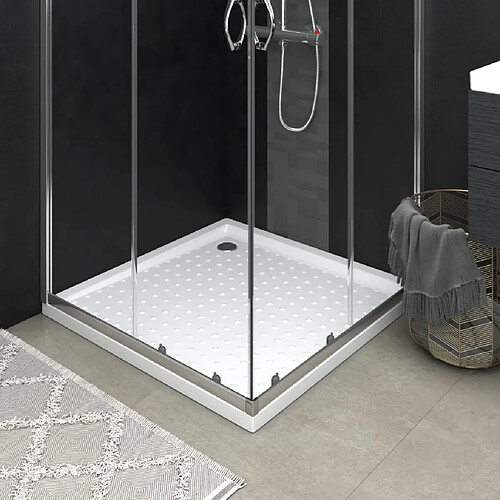 vidaXL Receveur de douche avec picots Blanc 80x80x4 cm ABS