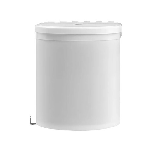 Vente-Unique Poubelle intégrée de cuisine plastique 8 litres blanc 02_0006083