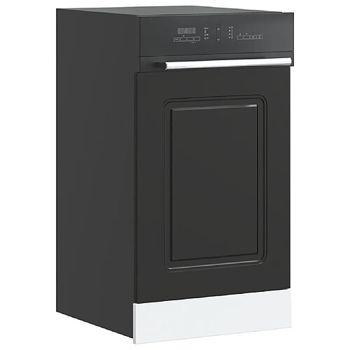 vidaXL Panneau de lave-vaisselle Kalmar noir 45x1,5x67 cm