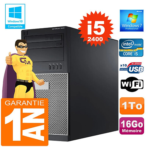 PC Tour DELL 7010 Core I5-2400 Ram 16Go Disque 1 To Graveur DVD Wifi W7 · Occasion