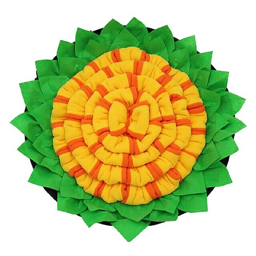 Universal Coussin d'alimentation pour chiens en forme de tournesol pour animaux de compagnie Entraînement du nez pour animaux de compagnie Manger lentement Coussin de jeu durable Coussin lavable Doux Puzzle Animaux de compagnie | Jouets pour chiens