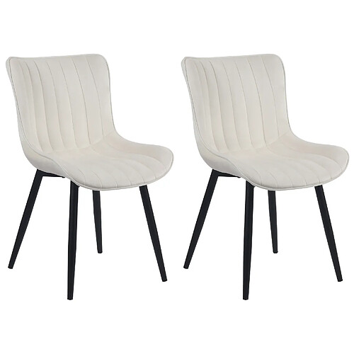 Non Lot de 2 chaises Largo en velours