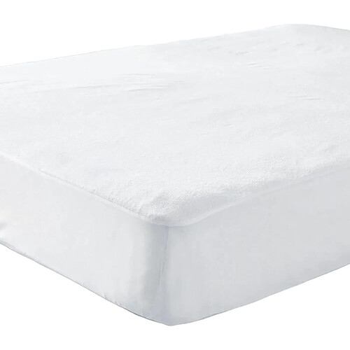 Protecteur de matelas TODAY Essential Lit double 160 x 200 cm Blanc Waterproof