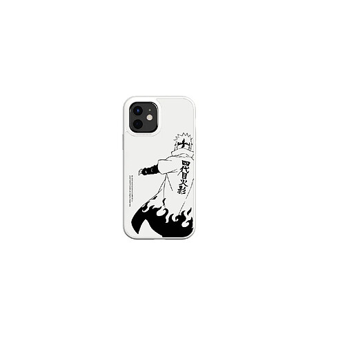 RhinoShield Coque Compatible avec [iPhone 13 Pro] SolidSuit - Coque Fine Licence Officielle Naruto avec Technologie Absorption des Chocs - Blanc - Sketch Yondaime