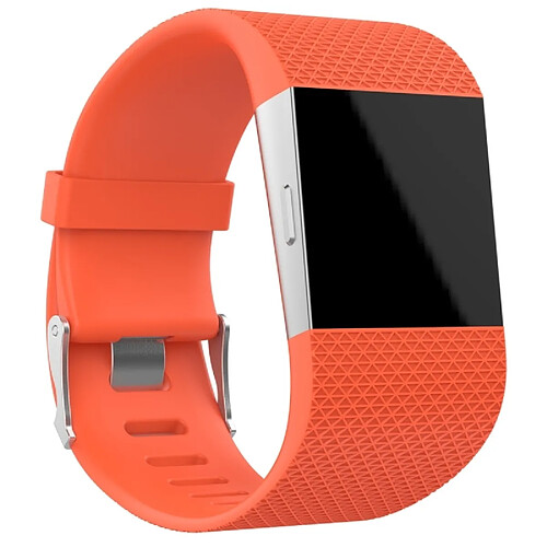 Wewoo Bracelet pour montre connectée Dragonne sport réglable Losange Texture FITBIT Surge Orange