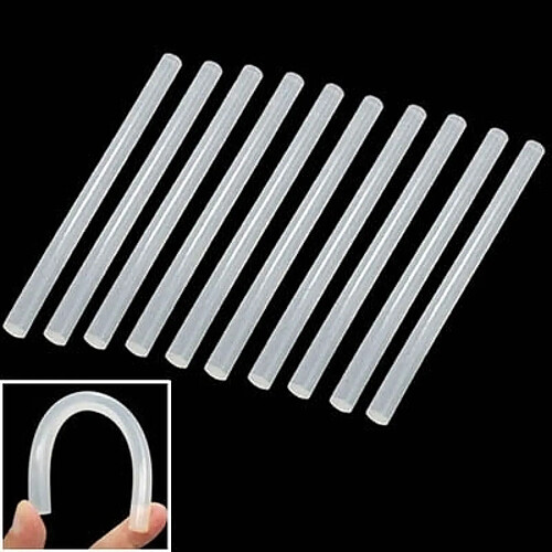 Wewoo Outil de soudure Transparent pour 10pcs 10x Pratique Blanc Bâton de Colle à Chaud, Taille: 270 x 11mm 10pcs dans un emballage, le prix est