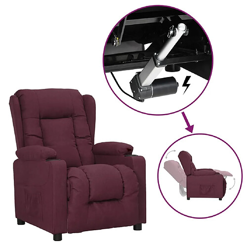 vidaXL Fauteuil Violet Tissu