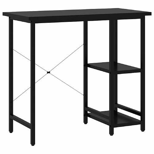 Maison Chic Bureau d'ordinateur solide,Table de travail Noir 80x40x72 cm MDF et métal -GKD80229