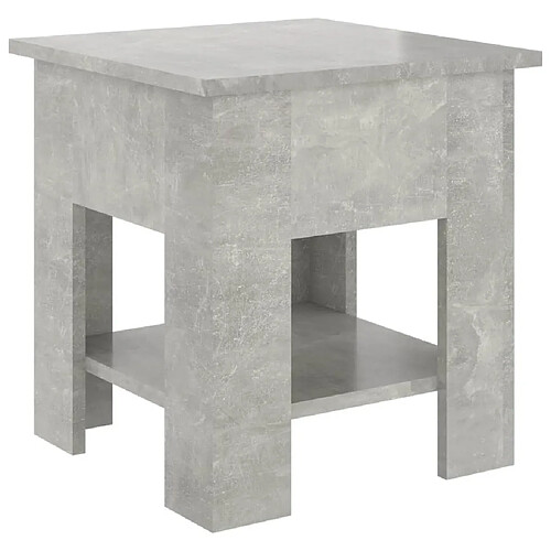 Maison Chic Table basse pour salon | Table à café Gris béton 40x40x42 cm Bois d'ingénierie -GKD44894