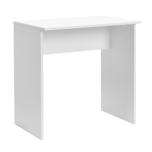 Pegane Meuble du bureau, table de bureau en bois coloris blanc - longueur 72 x profondeur 52 cm