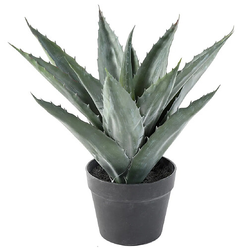 Pegane Plante artificielle haute gamme Spécial extérieur / AGAVE artificielle - Dim : 43 x 45 cm