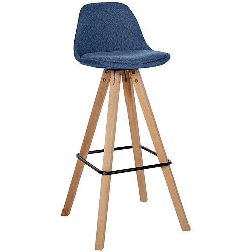 Non Tabouret de bar Corbin tissu Carré naturel