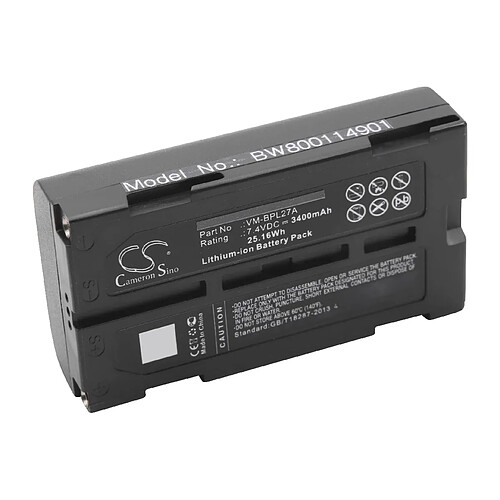 vhbw Batterie Li-Ion 3400mAh (7.4V) pour app photo caméra Camcorder Panasonic VDR-D160E-S, VDR-D160EB-S, VDR-D160EG-S, VDR-D200, VDR-D210, VDR-D220