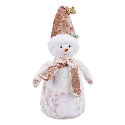 BigBuy Home Bonhomme de Neige Blanc 6 x 6 x 25 cm