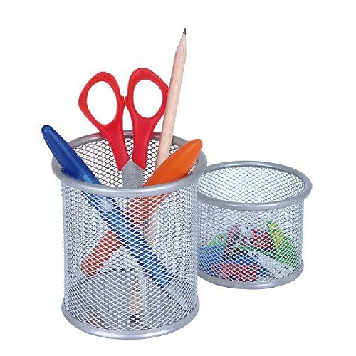 Mgm Wedo Office 065454 Set de pot à crayons Argent