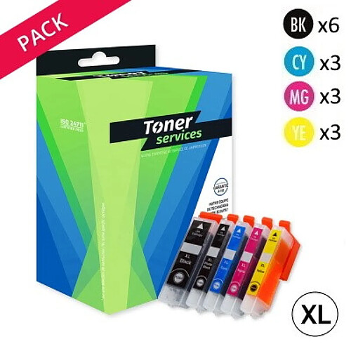 TONER SERVICES Compatible Epson 26XL Pack 15 cartouches Noir cyan magenta jaune T2636