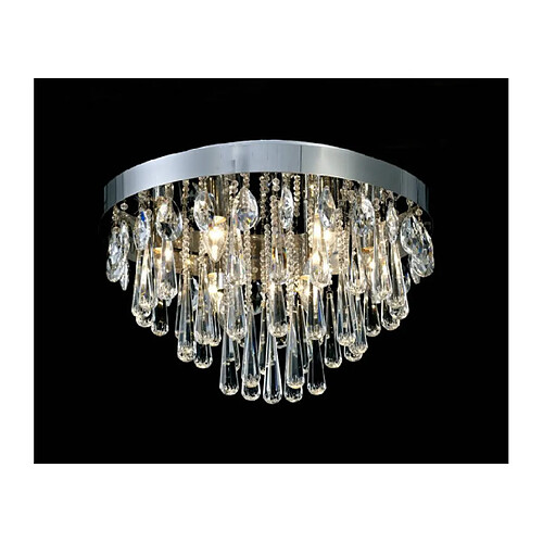 Luminaire Center Plafonnier Sophia 10 Ampoules E14 chrome poli/cristal