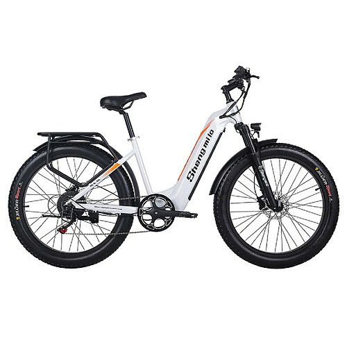 Vélo tout-terrain électrique Shengmilo MX06, pneus tout-terrain 26 x 3,0 pouces, moteur Bafang 500 W, vitesse maximale 42 km/h